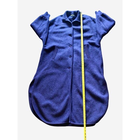 BEAUTIFUL Geiger 100% Wool Vintage Full Length Overcoat Sweater Jacket 42 - Picture 7 of 16